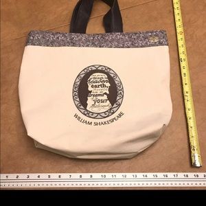 NWT Handmade and embroidered Shakespeare tote